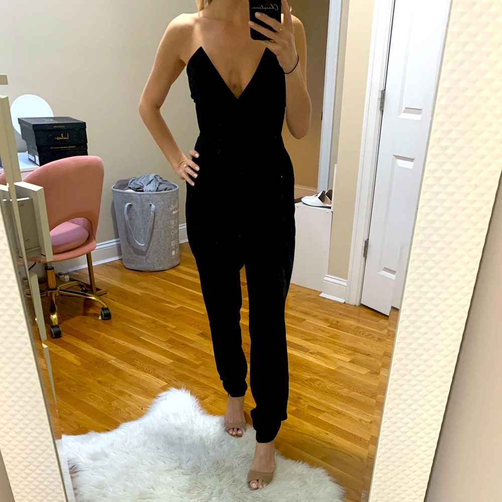 Black Guess Jumpsuit- strapless